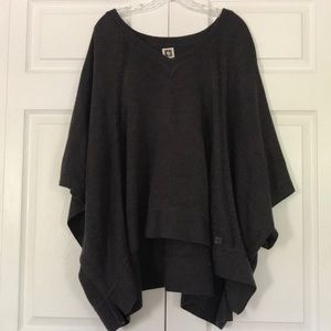 Warm oversized poncho